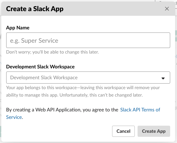 Create your slack app